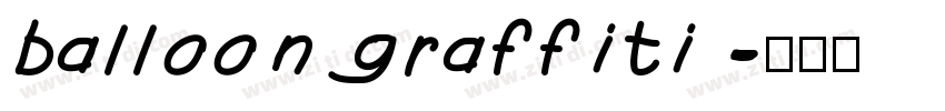 balloon graffiti字体转换